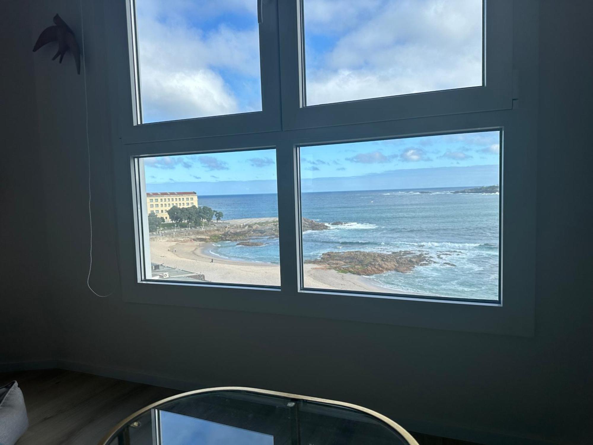 Piso Con Vistas A La Playa De Riazor Apartment A Coruna Ngoại thất bức ảnh