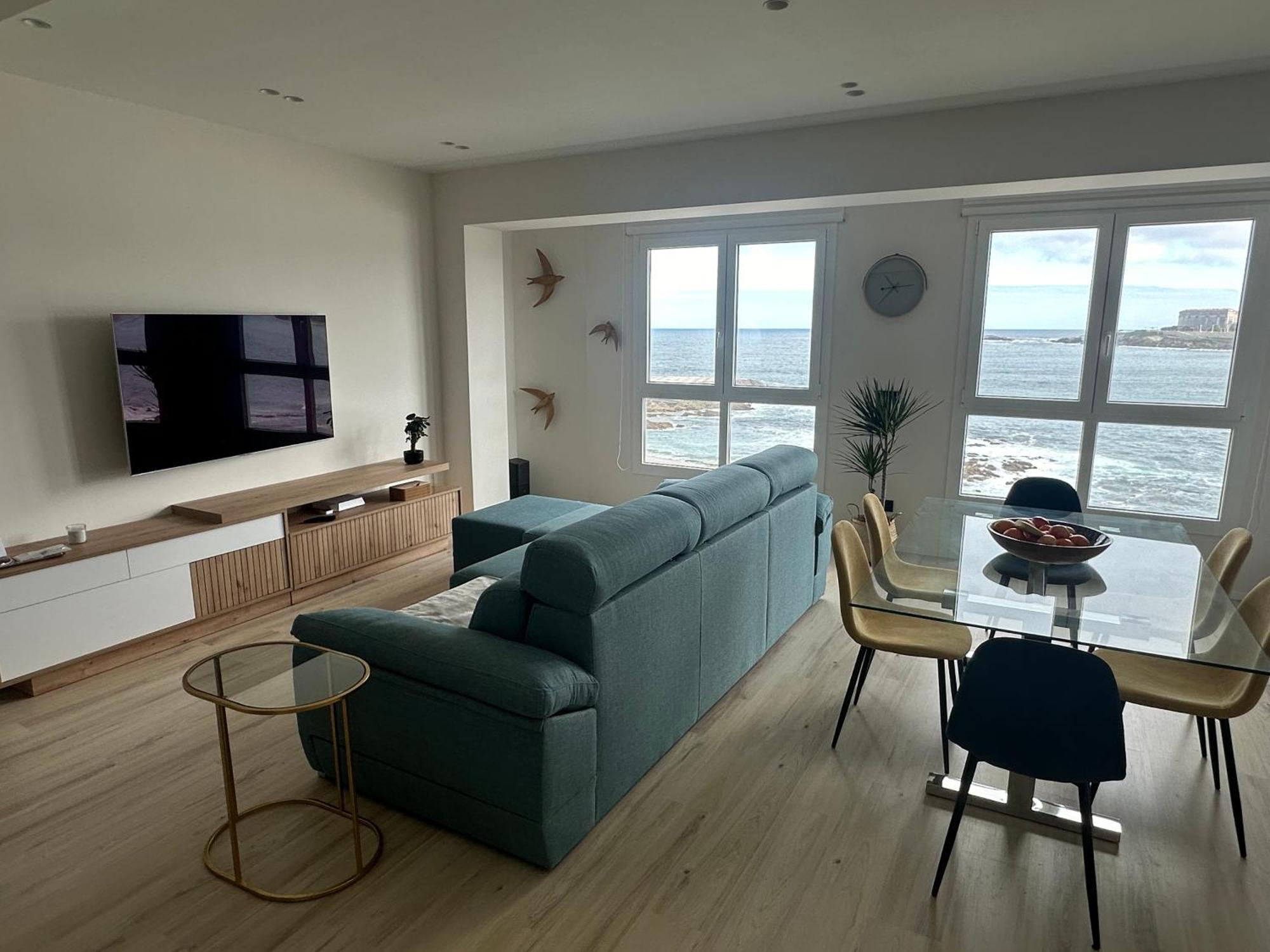 Piso Con Vistas A La Playa De Riazor Apartment A Coruna Ngoại thất bức ảnh